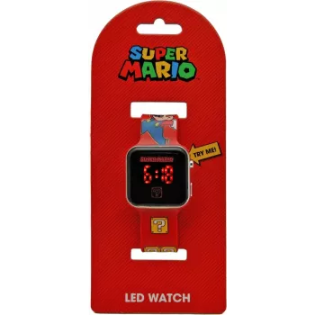 Kids Euroswan rannekello LED Super Mario punainen digitaalinen lasten kello LED-näytöllä