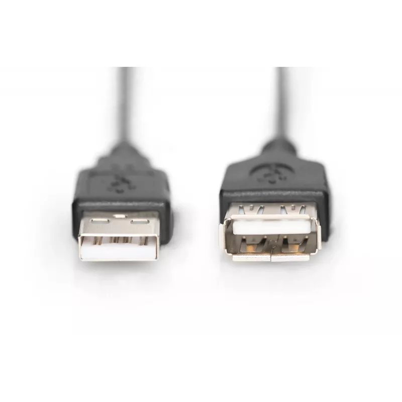 Digitus ASSMANN - USB-jatkokaapeli - USB (W) - USB (W) - 1,8 m (USB/USB 2.0) - valettu - musta (AK-300200-018-S)