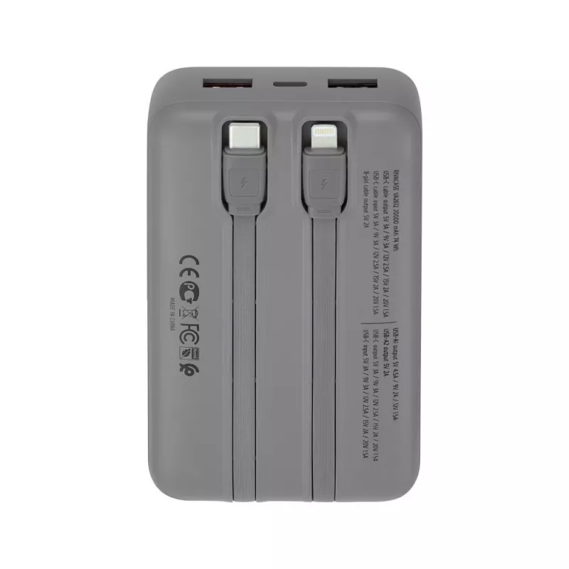 Powerbank Rivacase VA2612 – 20000 mAh kannettava USB-laturi useilla USB-liitännöillä