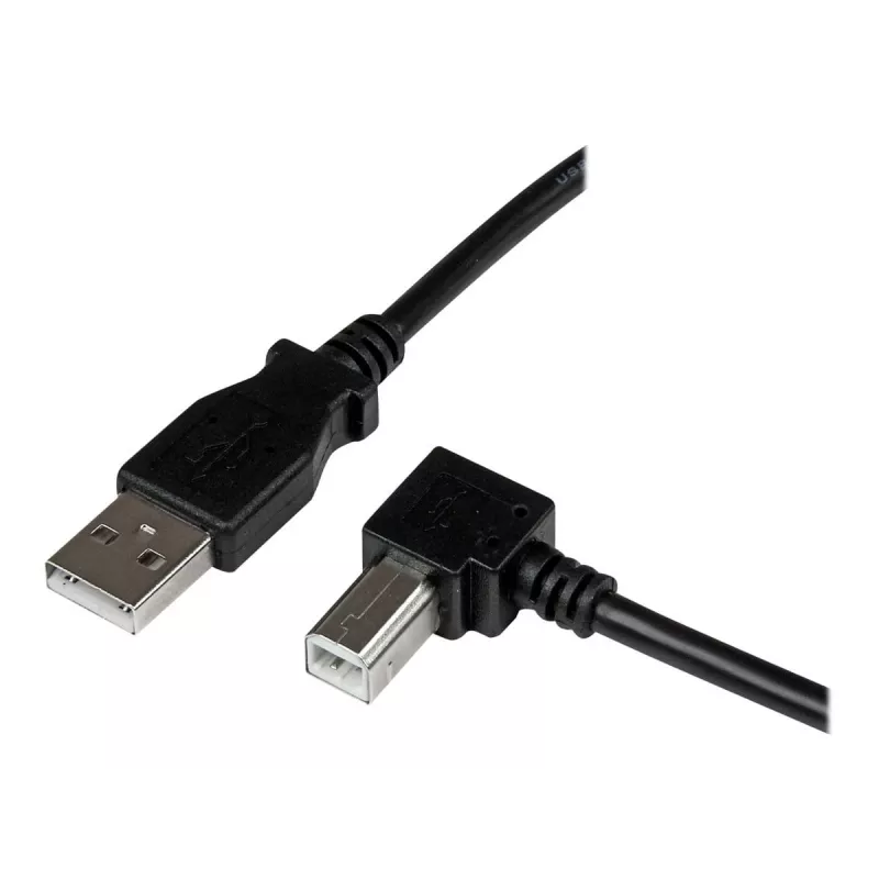 StarTech.com 3 m USB 2.0 A - kulmikas B -kaapeli – M/M, 3 m, USB A, USB B, USB 2.0, musta