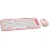 Logitech POP Icon Combo - näppäimistö-hiiri-sarja - langaton - Bluetooth LE - QWERTY - US International - rosé, Off-White (920-013142)