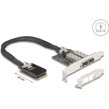 Verkkosovitin DELOCK Mini PCIe I/O 95281 2× SFP Gigabit LAN