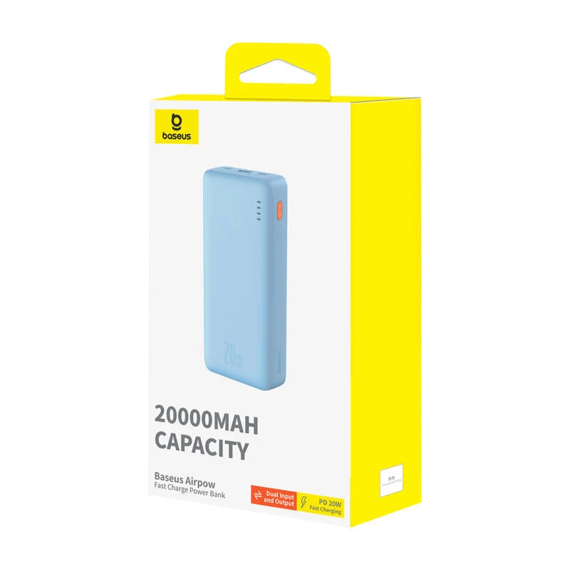 Baseus Airpow litiumpolymeeri (LiPo) 20000 mAh sininen
