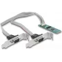 DeLOCK M.2-kortti 2 x sarjaportti RS-232 DB9 PCIe 2.1