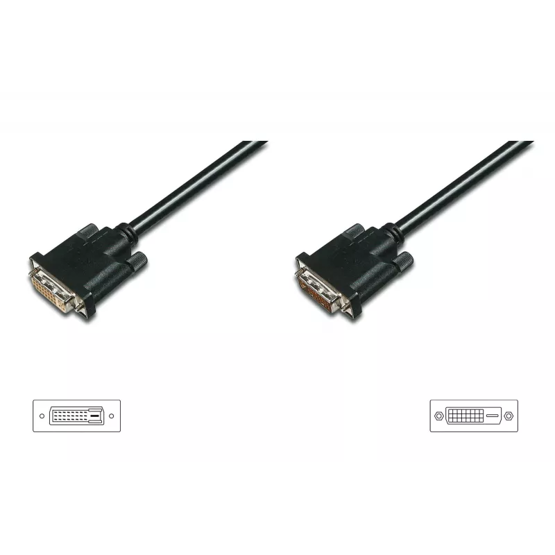 DIGITUS ASSMANN - DVI-jatkokaapeli - Dual Link - DVI-D (W)