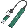 CANYON keskitin DS-02 4in1 USB-A/C vihreä