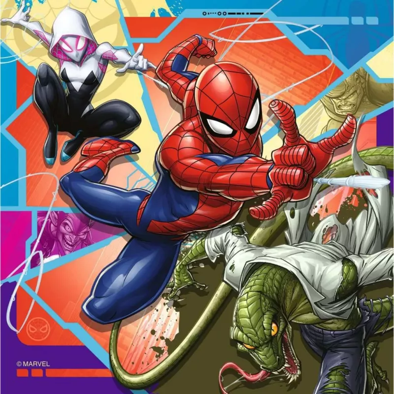 Palapeli 3x49 palaa Spiderman