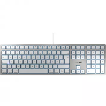 CHERRY KC 6000 ohut FOR MAC -näppäimistö Office USB QWERTZ saksa hopea
