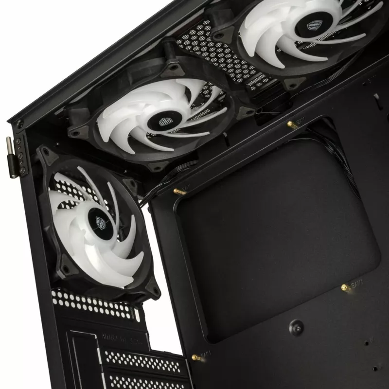 Kolink Observatory HF Glass ARGB Midi-Tower - musta