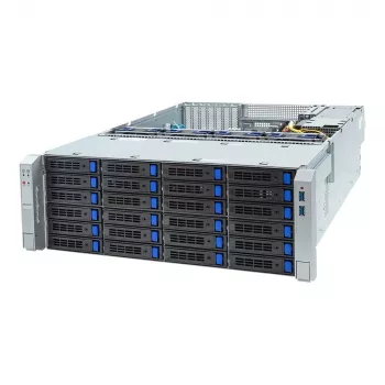 4U rack-palvelin GIGABYTE S453-S70-AAV1 — kahden kannan LGA4677, DDR5, 16 DIMM, 38x 2,5 tuuman/M.2, 1600W redundantti virtalähde (80 PLUS Titanium)