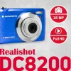 Agfa Photo DC8200 sininen + laukku + SD-kortti 16 GB