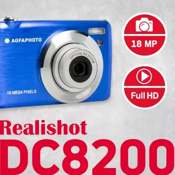 Agfa Photo DC8200 sininen + laukku + SD-kortti 16 GB