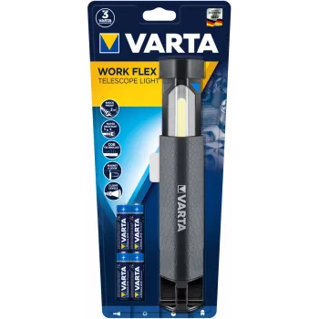 LED-työvalaisin Varta Work Flex musta 250 lm IPX4