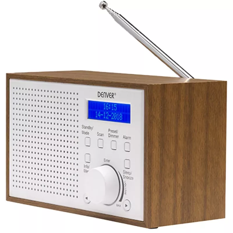 Denver DAB-46 kannettava DAB-radio, valkoinen
