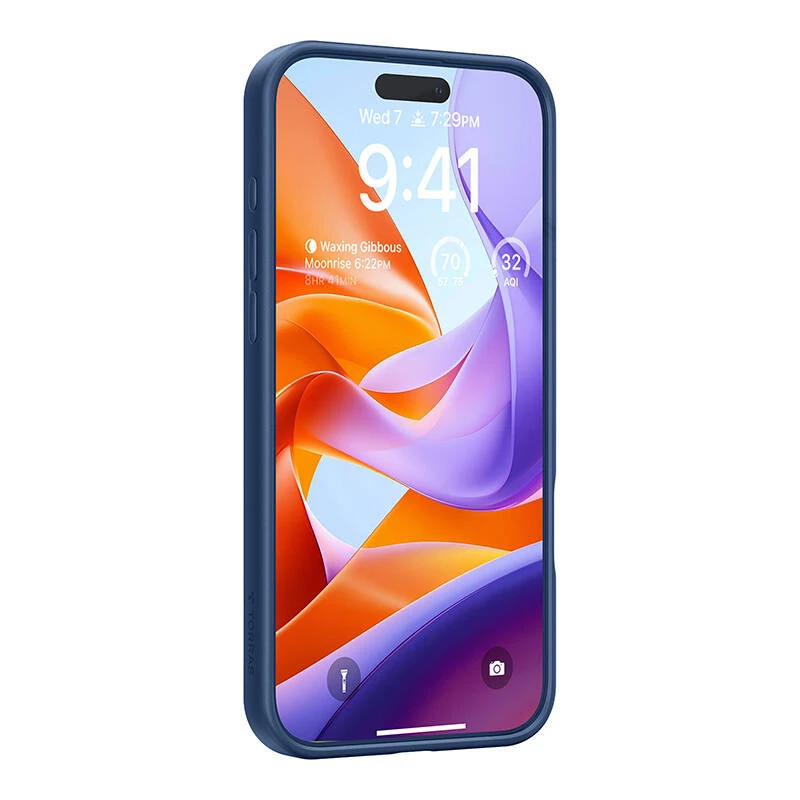 Torras Ostand Pro suojakotelo iPhone 16 Pro -puhelimelle, sininen, ohut muotoilu