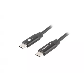 LANBERG USB-C–USB-C-kaapeli CA-CMCM-40CU-0018-BK — USB 2.0, 1,8 m, musta