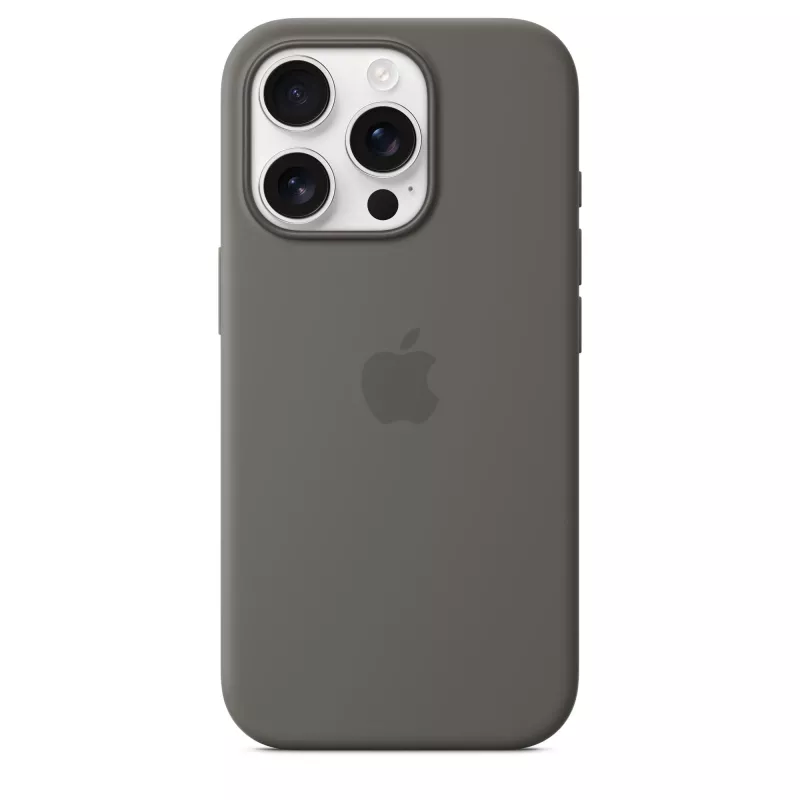 Apple iPhone 16 Pro -silikonikotelo MagSafe-yhteensopiva - kiviharmaa