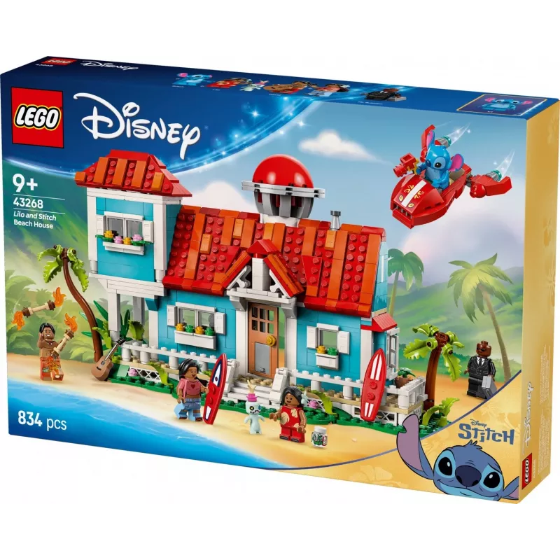 LEGO Disney setti 43268 Rantatalo – modulaarinen rakennussarja, 834 osaa, 5 minihahmoa, ikä 9+