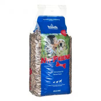 Kuivaruoka koirille Bosch MY FRIEND, siipikarja, 20 kg säkki, aikuiset keskikokoiset rodut (11–25 kg), proteiini 20 %, rasva 7 %