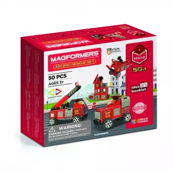 MAGFORMERS hätätilannesetti — magneettinen rakennussarja pelastusajoneuvoille ja kohtauksille