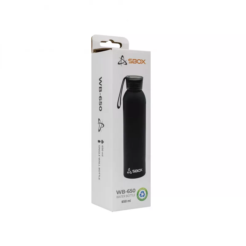 Urheiluvesipullo SBOX WB-650 650 ml, musta