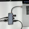 USB-C-keskitin Tellur TLL321061 PD 3.0 100W, HDMI-lähtö ja 3× USB 3.0 -liitäntää