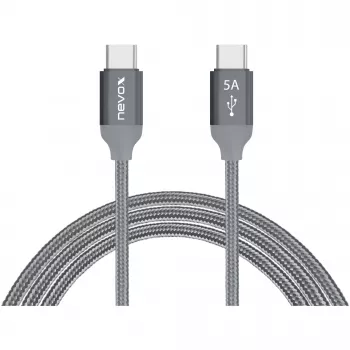 USB-kaapeli Nevox 1654 USB 2.0 2 m USB C harmaa hopea