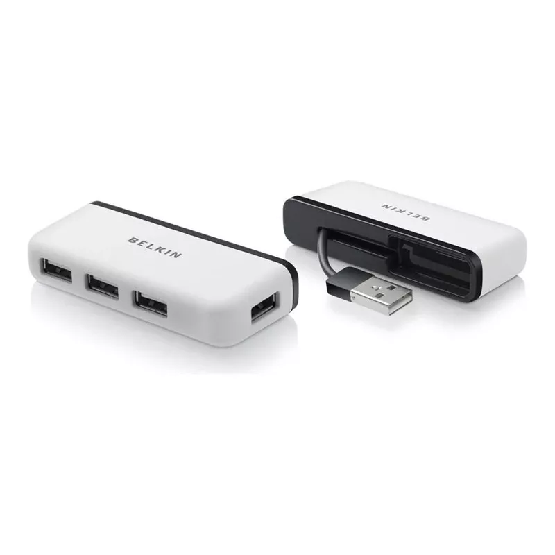 Belkin USB 2.0 4-porttinen matkakeskitin, hopea, F4U021bt