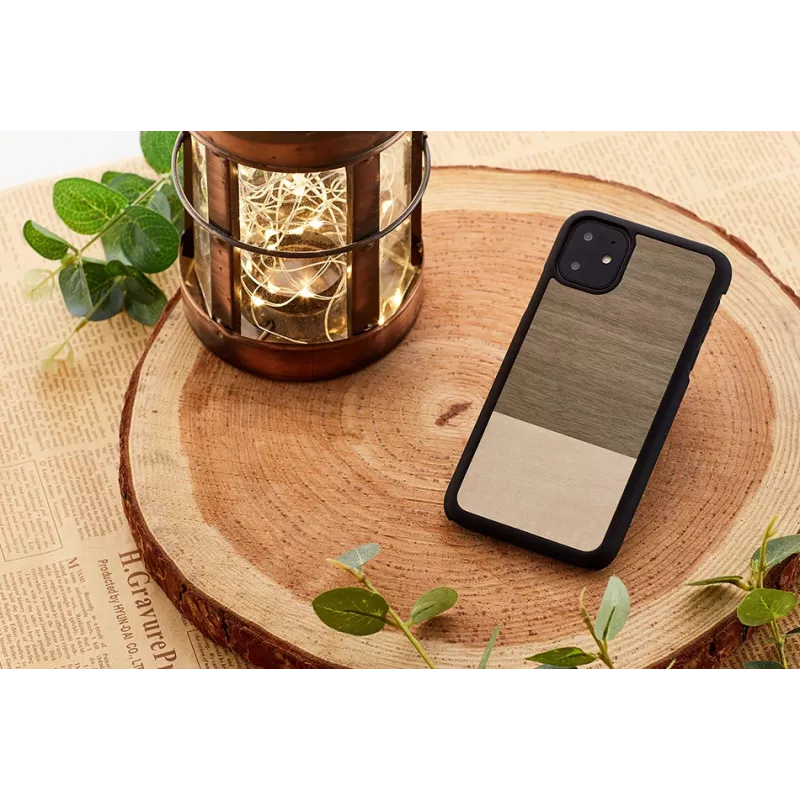 Älypuhelinkotelo man and wood iPhone 11:lle — musta, suojakotelo