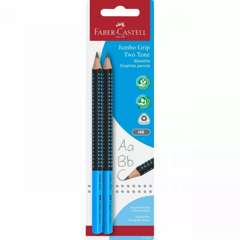 FABER-CASTELL lyijykynä Jumbo Grip Two Tone 2xBS BK