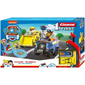 Kilpa-auto ja pelirata CARRERA 20063035 – PAW Patrol 'On the Double', monivärinen, lapsille 3 vuodesta