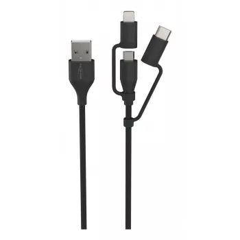 Ansmann kaapeli USB 3in1 120cm musta Micro-USB B