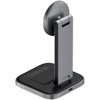 SATECHI 3-in-1 taitettava Qi2 langaton latausteline (Space Gray) Type-A-, C- ja G-pistokkeilla