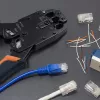 Modulaarinen RJ45-liitin QOLTEC 54554 CAT5e FTP, 100 kpl, hopea, muovi, 11×22×18 mm