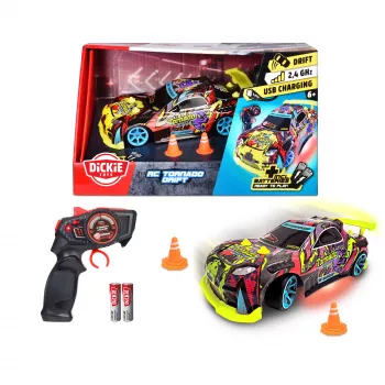 RC-auto Dickie Tornado Drift RTR 2,4 GHz – valmiiksi koottu drift-auto