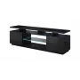 cama meble EVA 180x40x56 cm TV-taso, musta kiiltävä, MDF-kansilevy, musta runko