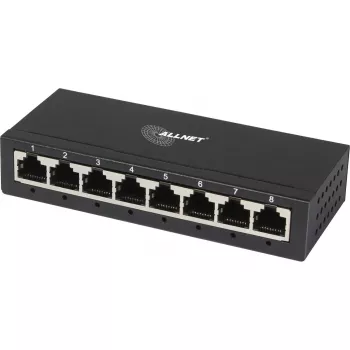 ALLNET kytkin hallitsematon Layer2 8 porttia • 8x 1GbE • äänetön • ALL-SG8008 (ALL-SG8008)