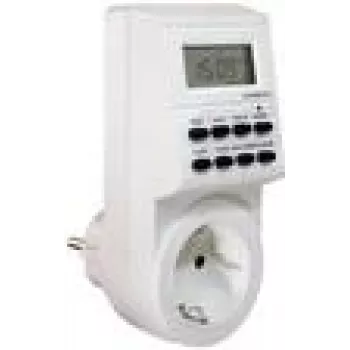 Viikkoajastin as-Schwabe 24032 digitaalinen valkoinen 230V 16A