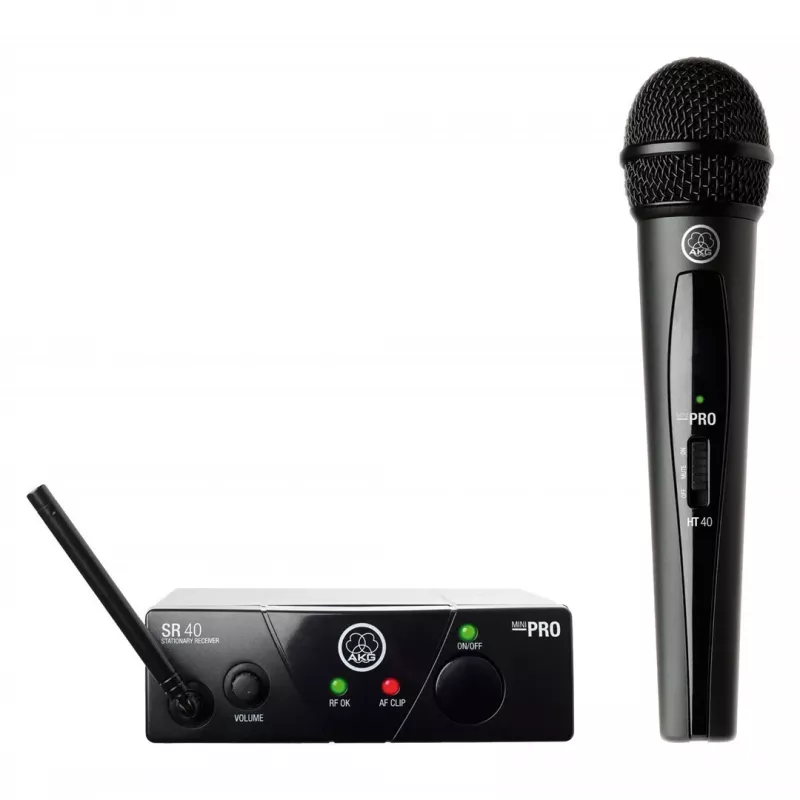 Langaton mikrofonisetti AKG WMS40 ISM 3 UHF-taajuus, kannettavat lavalier-/käsikäyttö-vaihtoehdot
