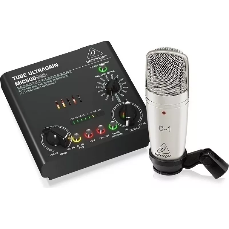 Mikrofoni Behringer Voice Studio - äänitys- ja podcast-pakkaus