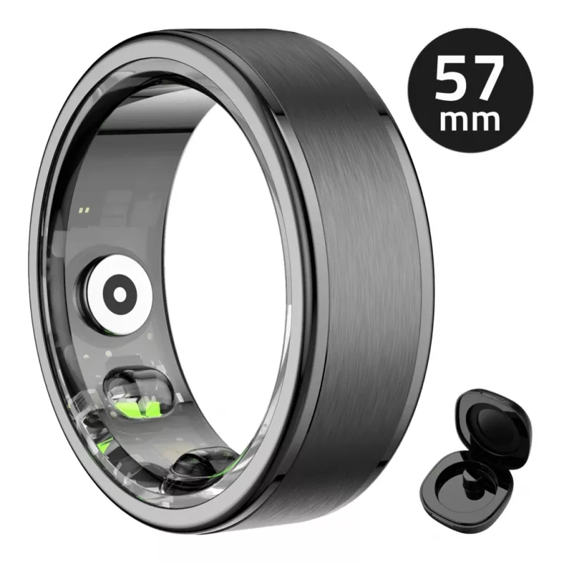 Älysormus Manta SR01BK-57 Black, syke ja veren happi, IP68