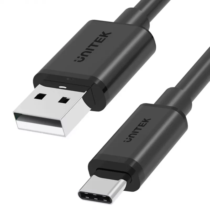 UNITEK USB-KAAPELI USB-A — USB-C 25CM, Y-C480BK