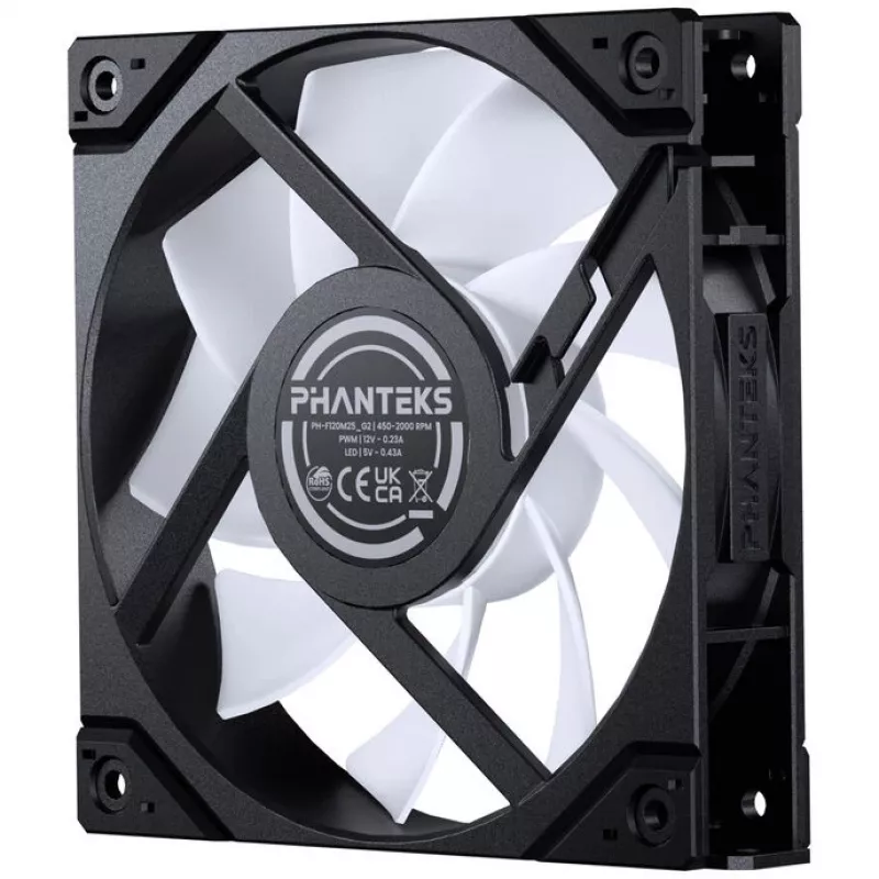 Phanteks M25 Gen2 120 mm PWM D-RGB kotelotuuletin - musta
