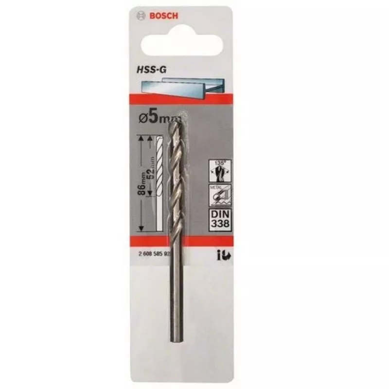 Kierukkapora Bosch metalli HSS-G DIN 338 5 mm