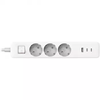 Haaroituspistorasia Xiaomi BHR07UKEU — 3 AC-lähtöä Type F, 250 V, 1,4 m kaapeli, valkoinen