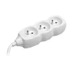 Tracer PowerCord jatkojohto, 3 pistorasiaa, 3 m, valkoinen