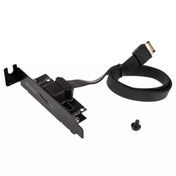 Akasa Low Profile PCI -kiinnikeadapteri USB 3.1 Type-C - musta - adapteri - digitaali/data