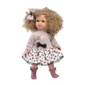 Puppe Llorens Elena 35 cm — pehmeä vartalo, käsinmaalatut kasvot ja raajat