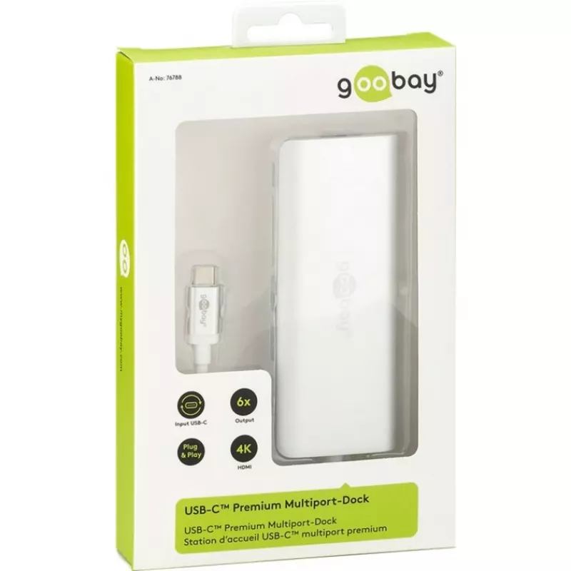 Wentronic goobay - telakointiasema - (USB-C) - 10Mb LAN (76788)