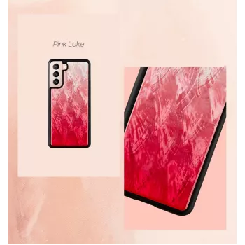 Suojakotelo iKins Samsung Galaxy S21+ — pink lake mustin korostuksin